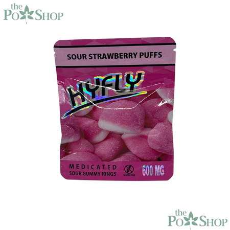 HYFLY SOUR STRAWBERRY PUFF 600MG