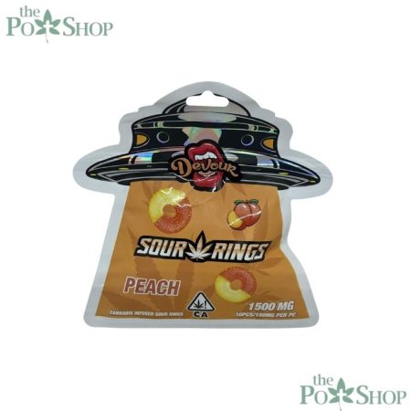 DEVOUR SOUR RINGS PEACH 1500MG